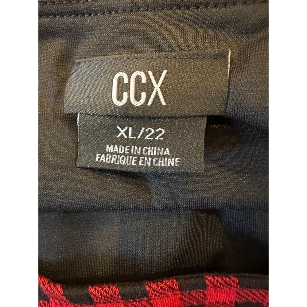 City Chic Pinafore Dress Plaid Checks Pini Gingham Red Black Buckle Plus Size 22 - Picture 7 of 11